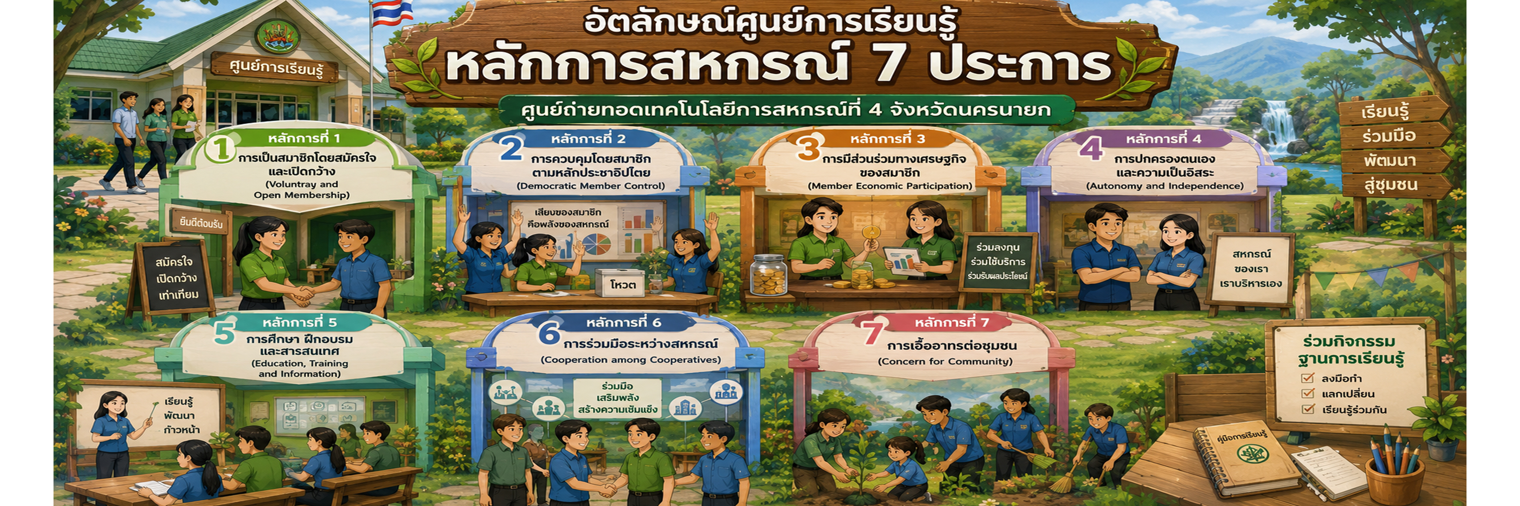 หลักการสหกรณ์ 7 ประการ ศูนย์ถ่ายทอดเทคโนโลยีการสหกรณ์ที่ 4 นครนายก