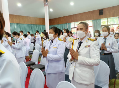 เข้าร่วมพิธีเจริญพระพุทธมนต์ตักบาตรถวายเป็นพระราชกุศลแด่สมเด็จพระนางเจ้าสุทิดา พัชรสุธาพิมลลักษณ พระบรมราชินี เนื่องในโอกาสวันเฉลิมพระชนมพรรษา 3 มิถุนายน 2566 ... พารามิเตอร์รูปภาพ 8